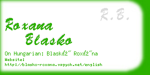 roxana blasko business card